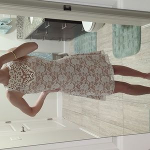 DRESS THE POPULATION White Lace Dress